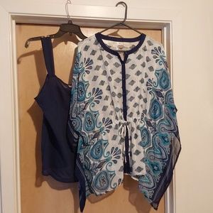 ERIN B . WOMEN'S PONCHO TOP Size  XL